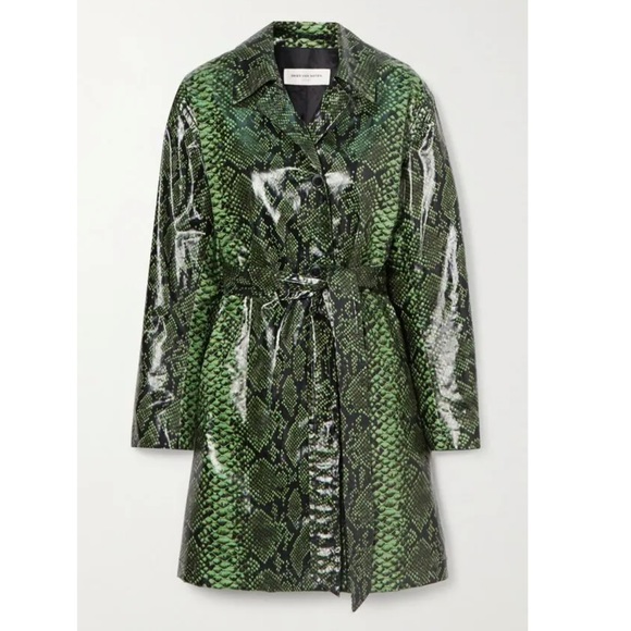 Dries Van Noten Jackets & Blazers - DRIES VAN NOTEN
Snake-Print Coated Cotton-Blend Trench Coat